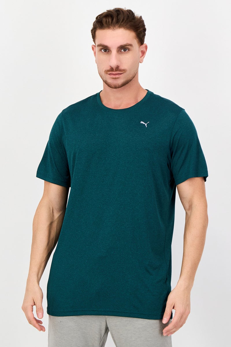 PUMA Men Sportswear Fit Short Sleeve Training T-Shirt, Dark Green - Image 1